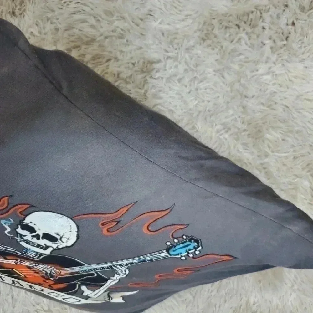 DJANGO Smoking skull print Throw pillow